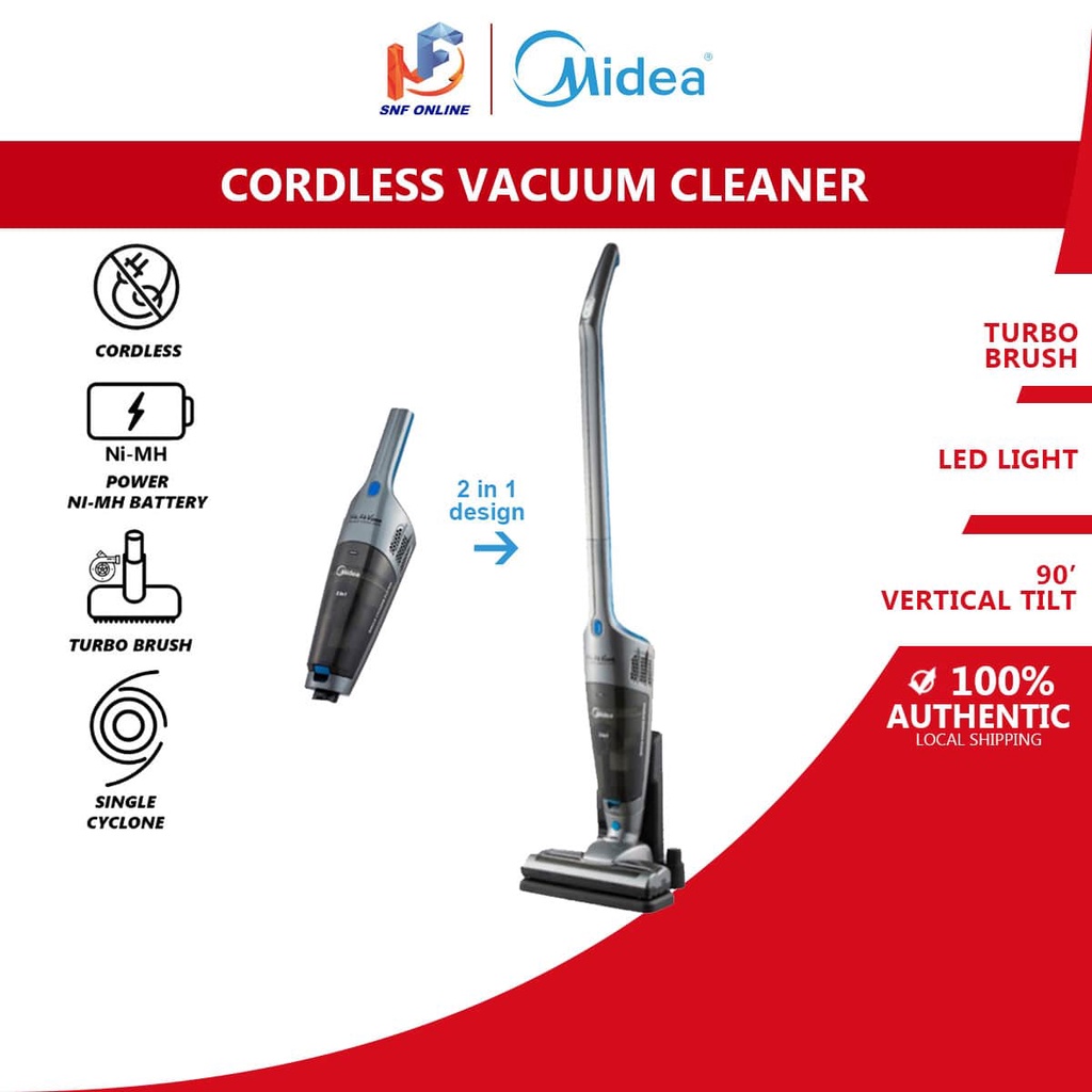 Midea Cordless Vacuum Cleaner 2 In 1 Stick And Handheld Rechargeable
