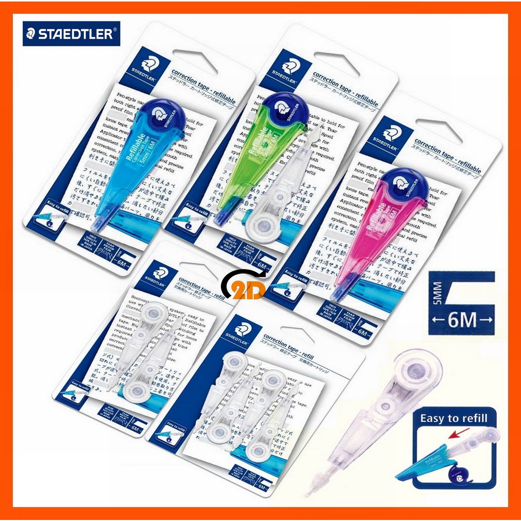 Staedtler Correction Tape Refillable / Refill (5mm X 6m) | Shopee Malaysia