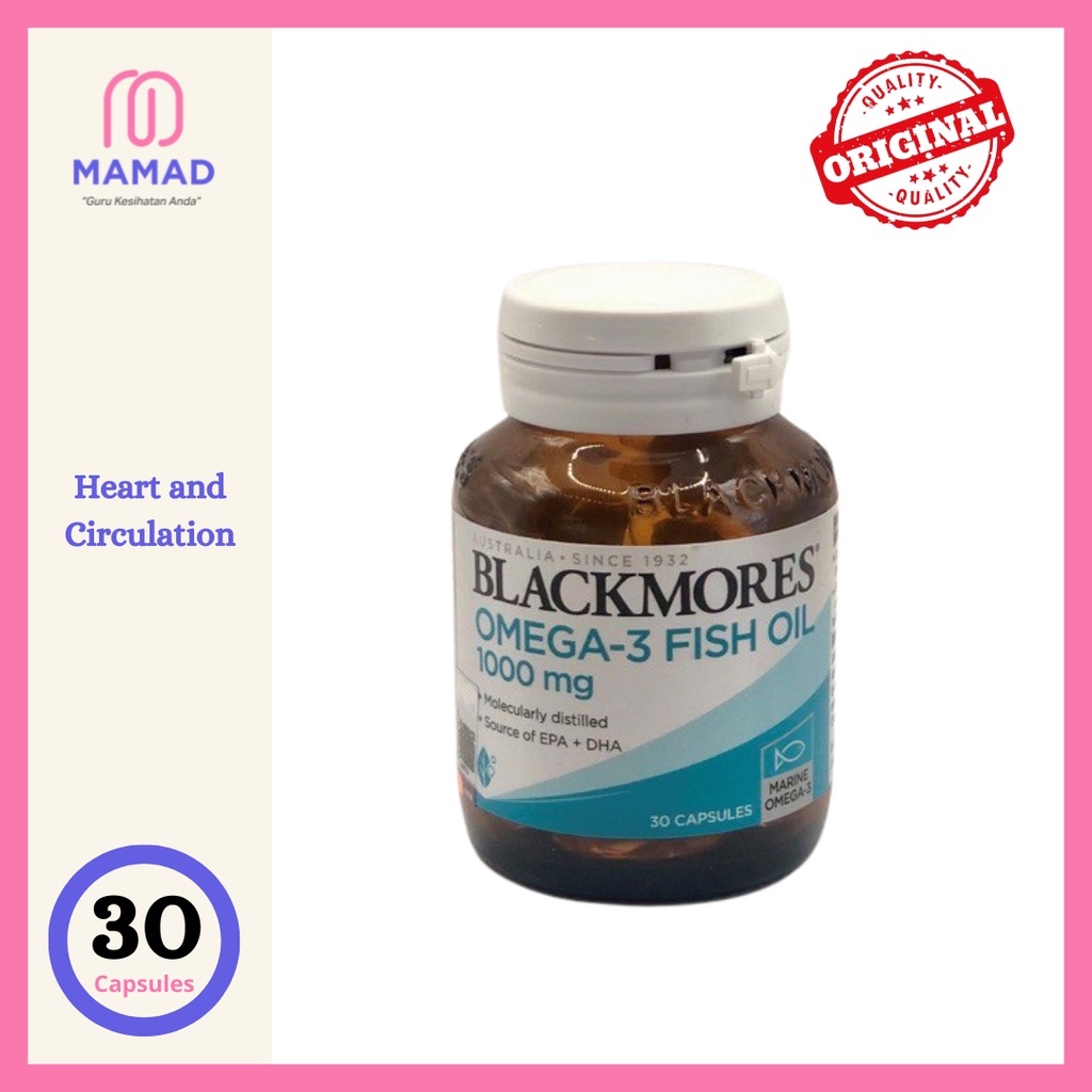 Blackmores Omega3 Fish Oil 1000mg (30 Capsules) Shopee Malaysia