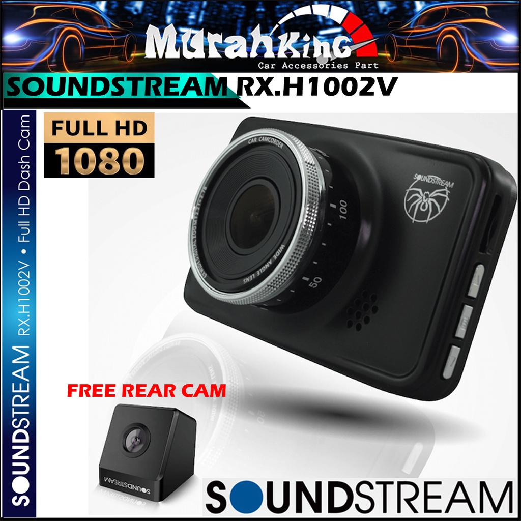 Soundstream Audio High-Performance Full HD 1080P Dash Cam RX.H1002V ...