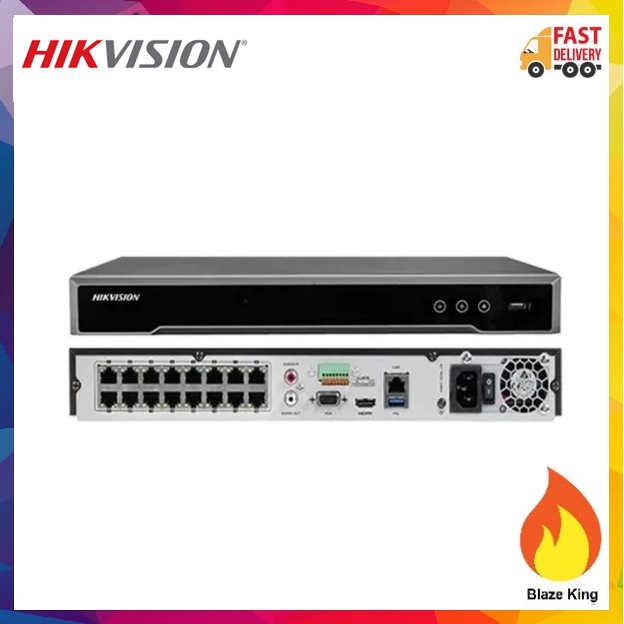 HIKVISION 16CH NVR DS-7616NI-Q2/16P 1U 16 PoE 4K NVR | Shopee Malaysia