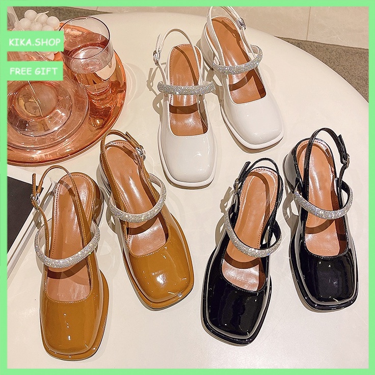RAYA! 221022 Sandals Women's Summer New Style Rhinestone One-Word ...