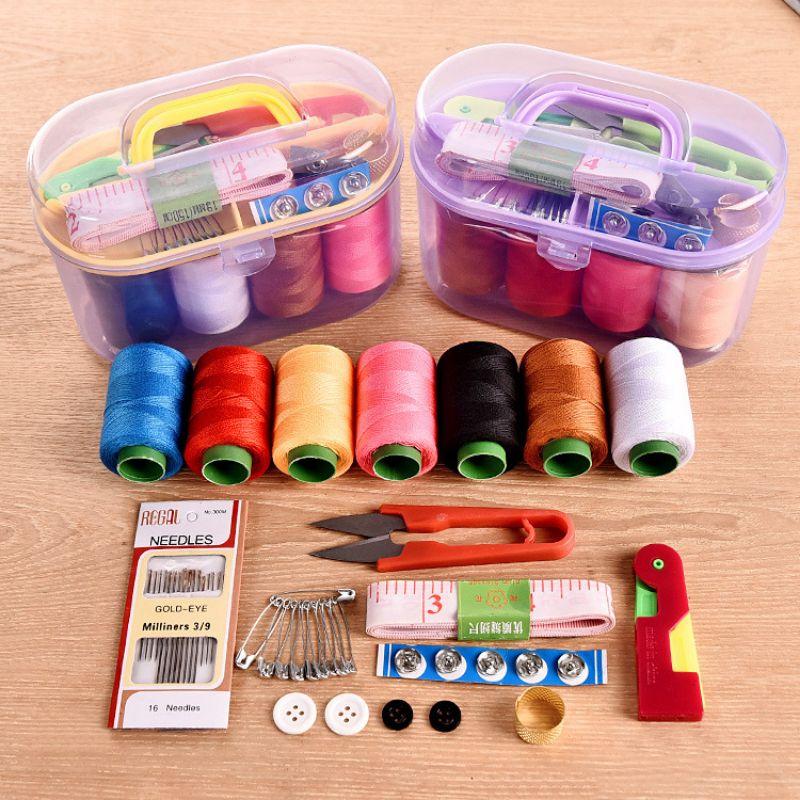 10 Piece Sewing Box Set of Practical Home Sewing Boxing Portable ...