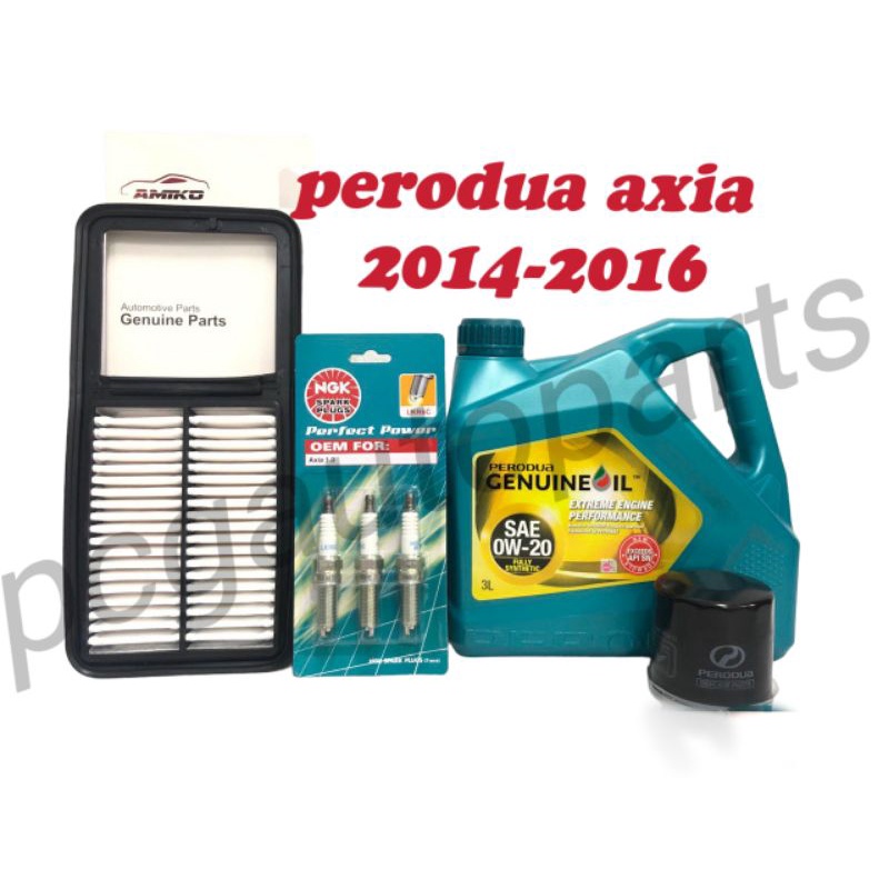 Perodua Engine Oil 0w20(3Litre) 0w20 Fully Synthetic+Oil Filter+Spark