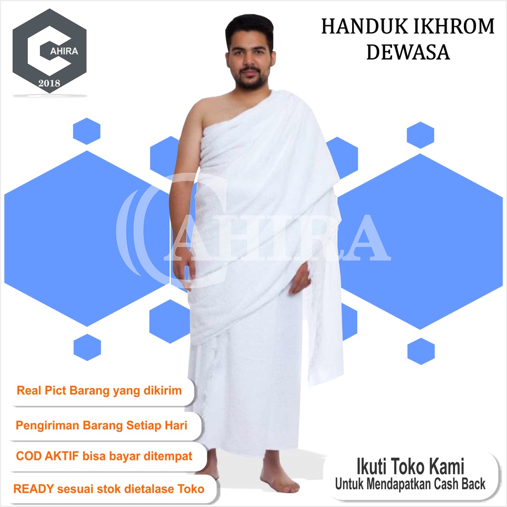Adult IHROM FABRIC MEN'S IHRAM TOWEL TOWEL MATERIAL 1 SET TOP AND ...