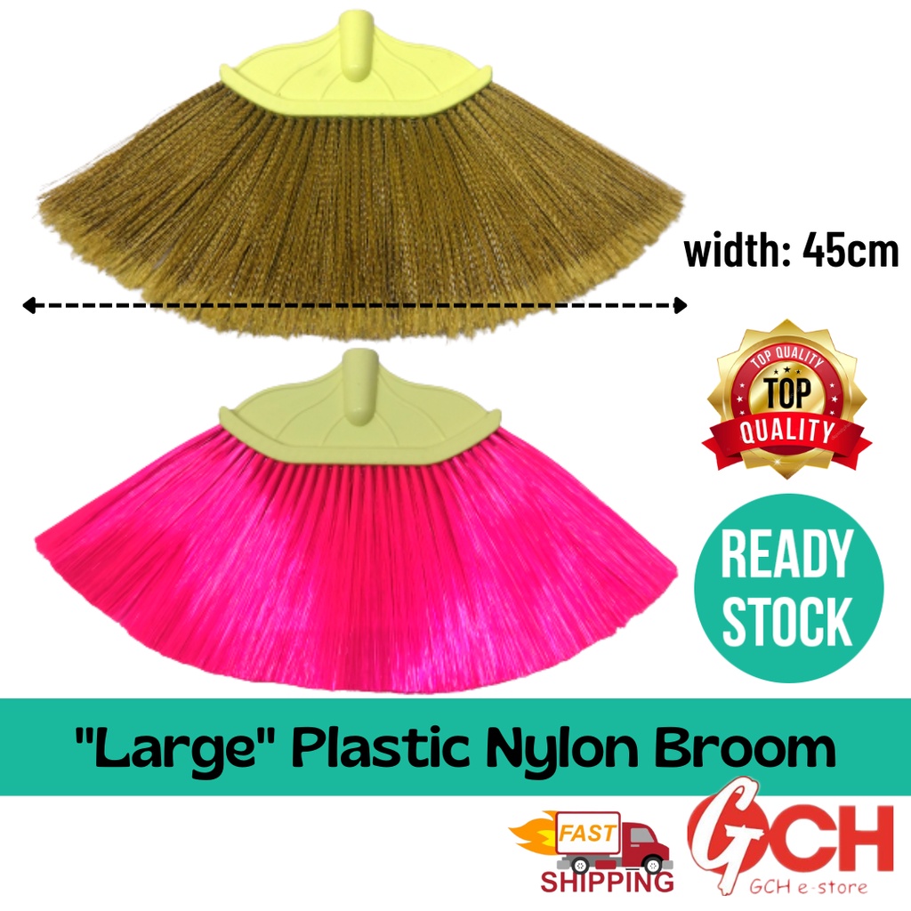 💥(Large) Soft Plastic Broom / Bristle Plastic Broom Sweeper Penyapu