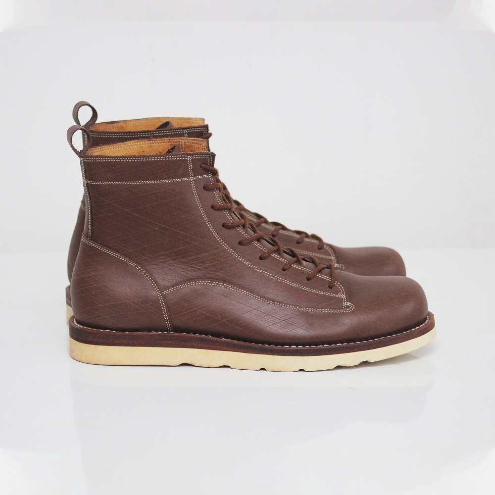 Plain Leather Boots Parta Porte Brown | Shopee Malaysia