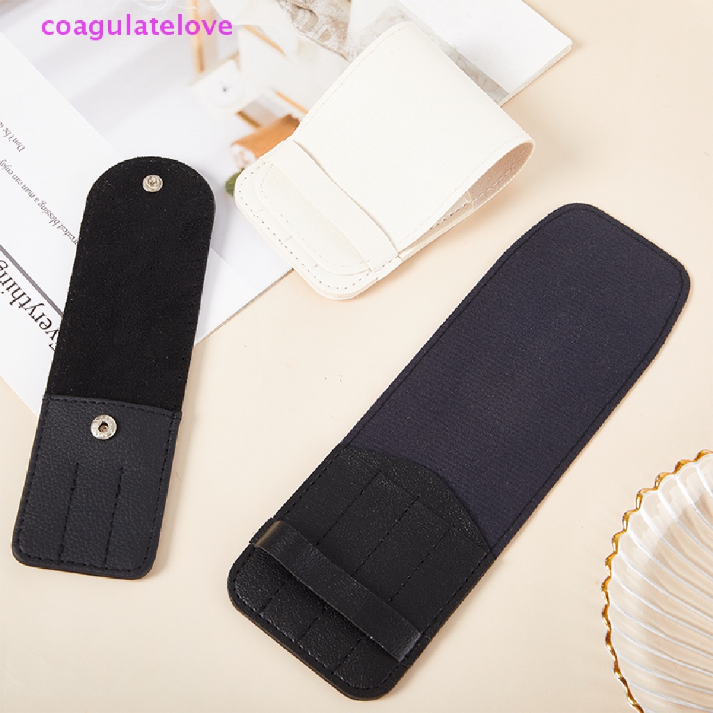 coagulatelove Professional Tweezers Leather Case Storage Bag Eyelash