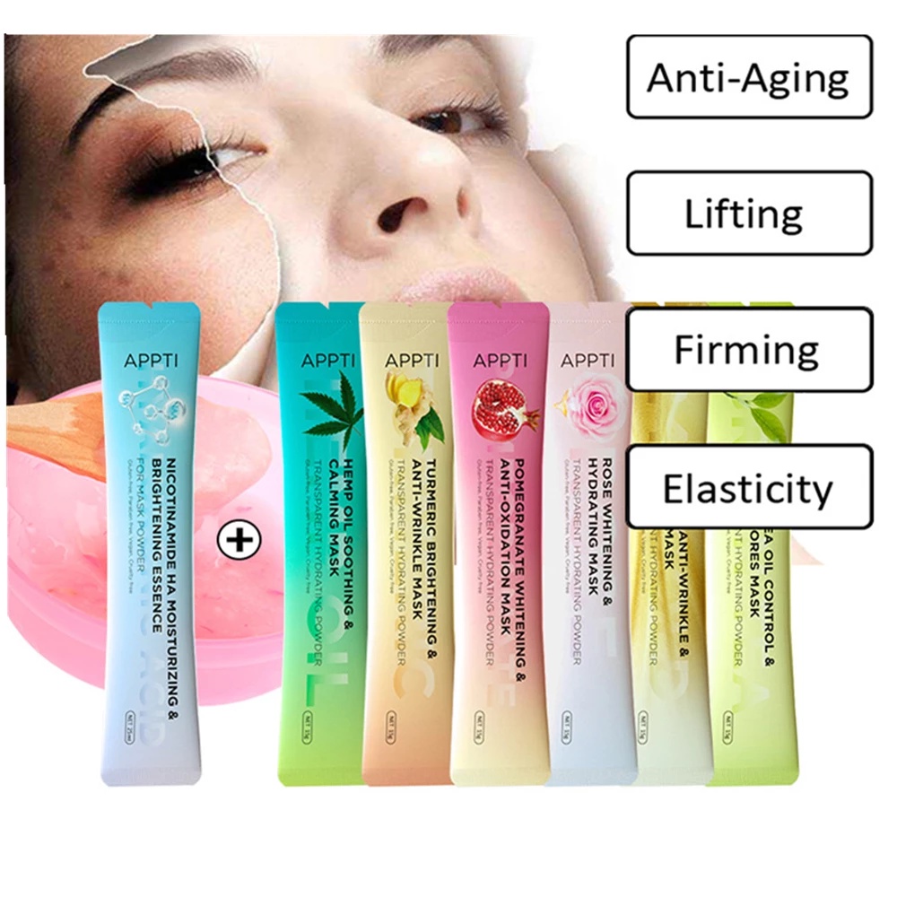 Collagen Rose Hyaluronic Acid Powder Face Mask Anti Aging Anti Wrinkle