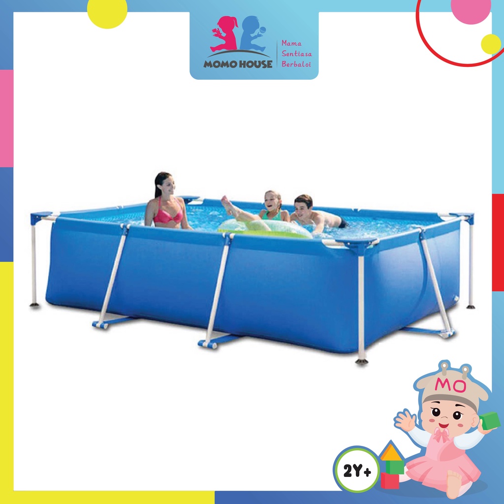 (L)300x(W)200x(H)66cm Rectangular Frame Pool Large Capacity Swimming ...