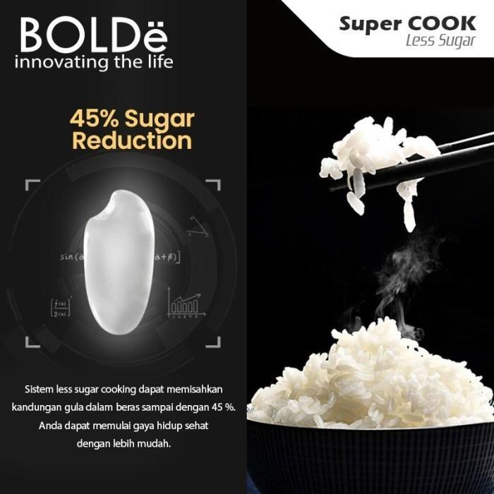 Bolde Super Cook Less Sugar Rice Cooker 1 Liter Low Carbo 400 Watt