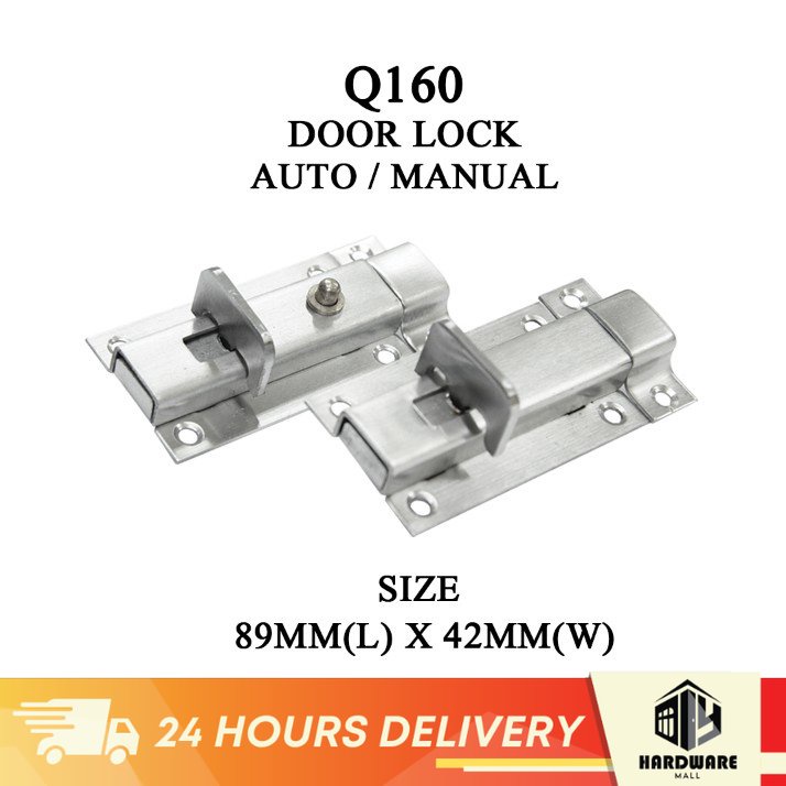 Stainless Steel Auto / Manual Door Latch Toilet Wood Wooden Door Pintu ...