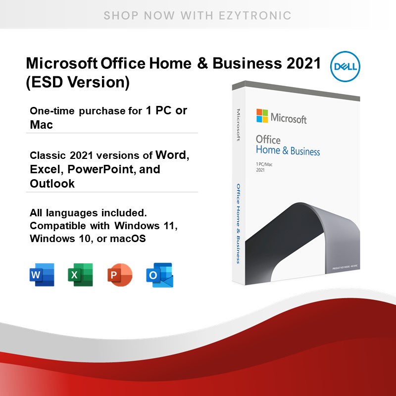 Microsoft Office 2021 Home & Business (ESD Version) - 1User (Outlook ...