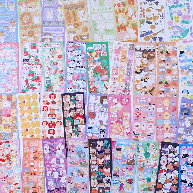 Cartoon Sticker Set (6-12pcs) Inexpensive Cute Notebook Decorative ...