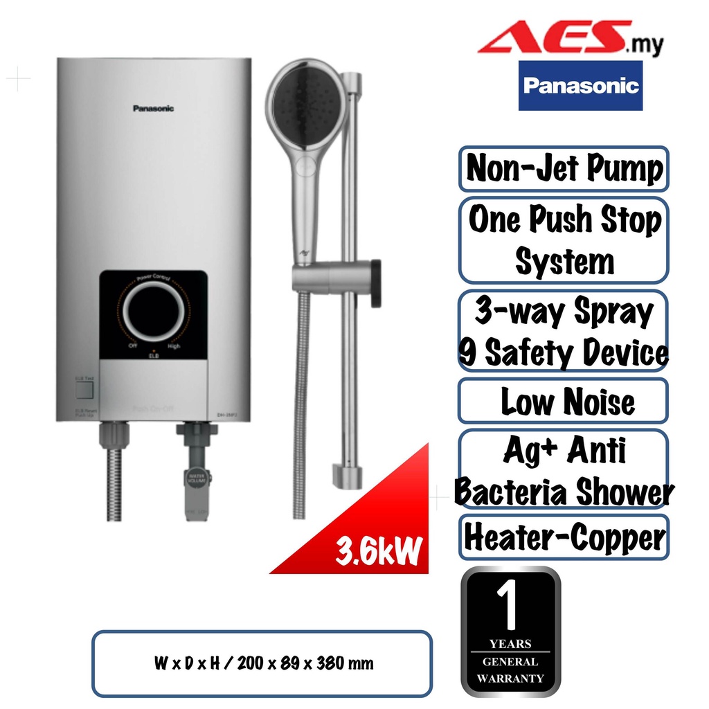 PANASONIC DH3NS2MS Water Heater Non Jet Pump / Home Shower / Pemanas