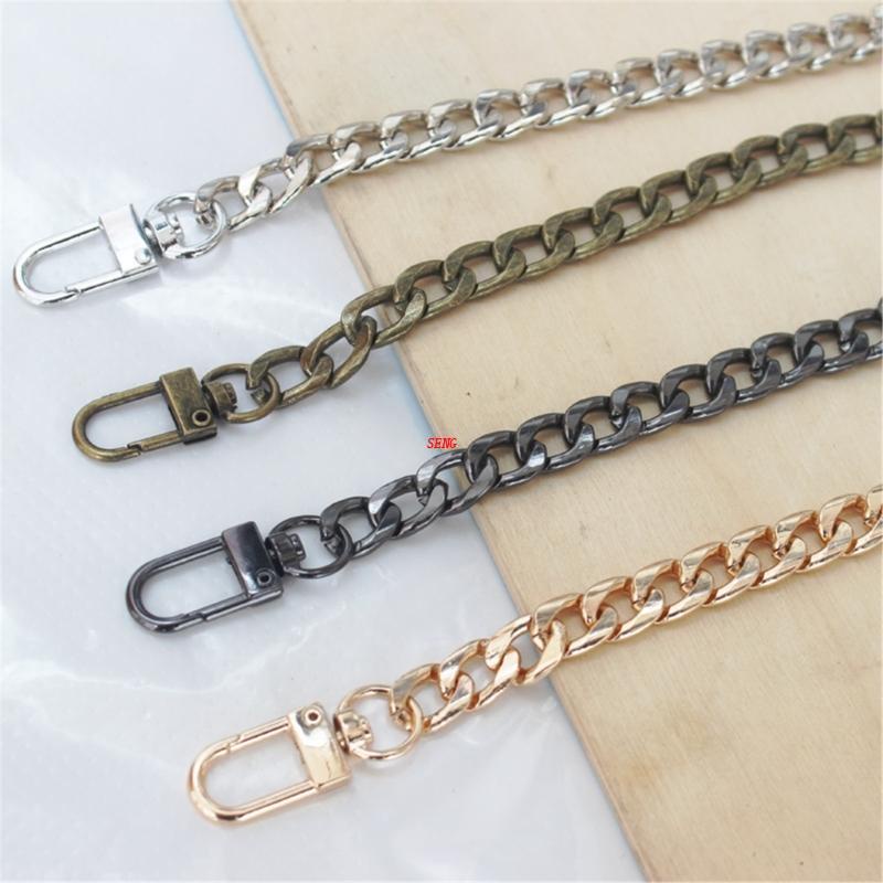 seng Width Purse Chain Strap with Buckle Women Bag Flat Chain Shoulder