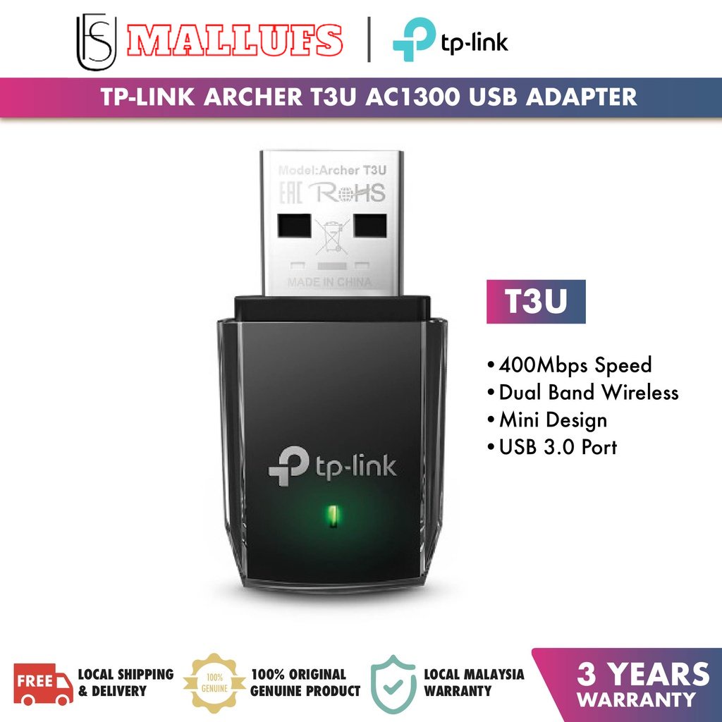 TP-LINK Archer T3U AC1300 Mini Wireless MU-MIMO USB WiFi Adapter Archer ...