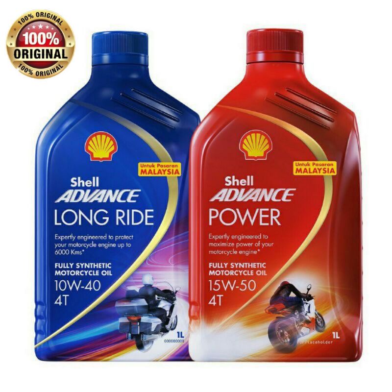 Shell Power 15W50 Advance 4T 100% Original - Fully Synthetic / LONG ...
