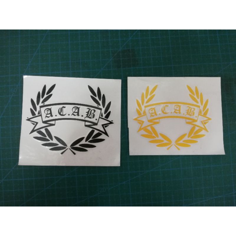Sticker A.C.A.B. ACAB - ( Sticker Cutting / Outdoor ) | Shopee Malaysia