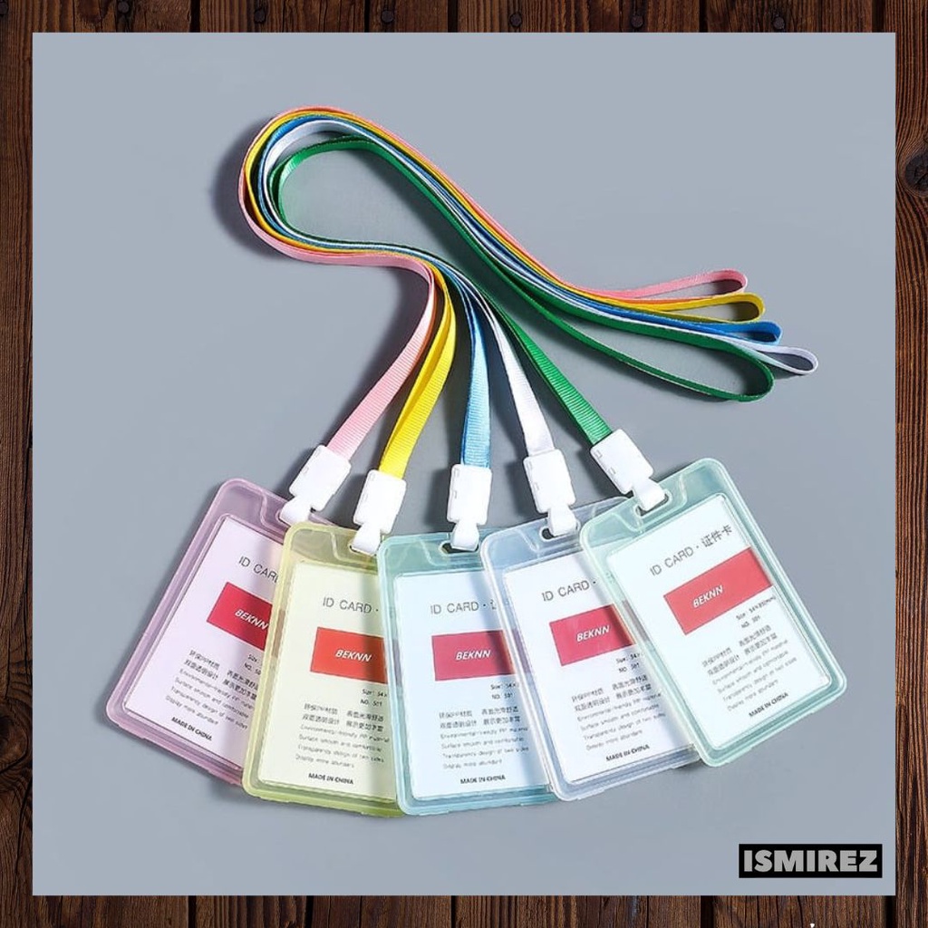 Work name card holder with rope id card holder double transparent water