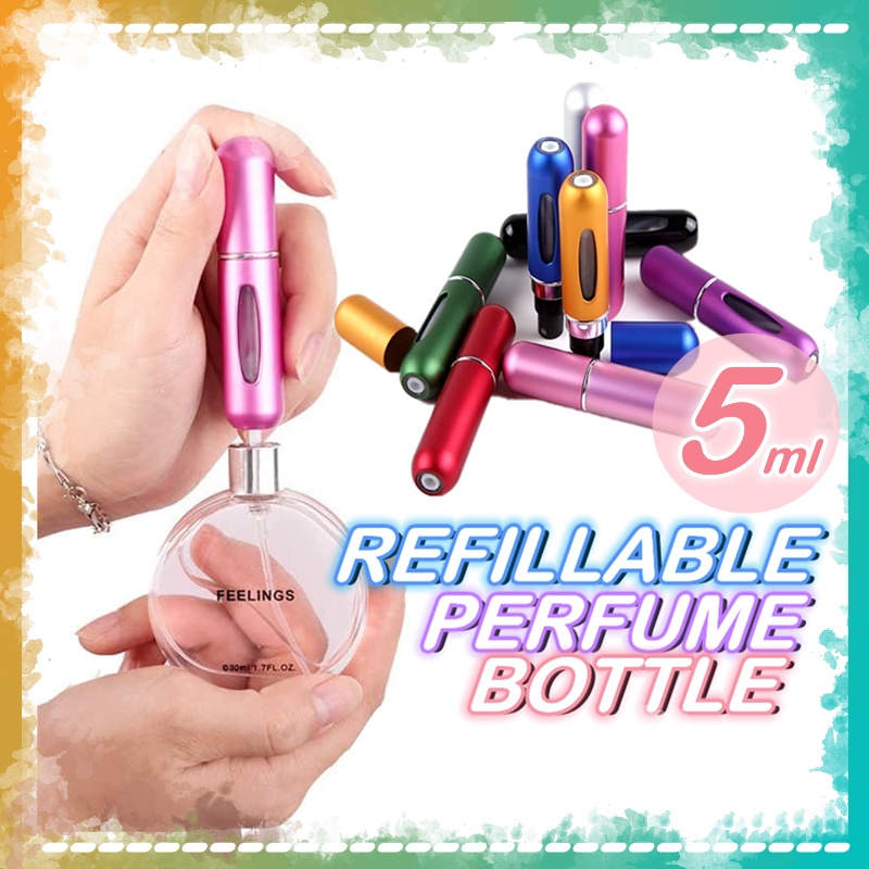 (1 pcs) 5ml Refillable Perfume Atomizer Spray Bottle Portable Mini ...