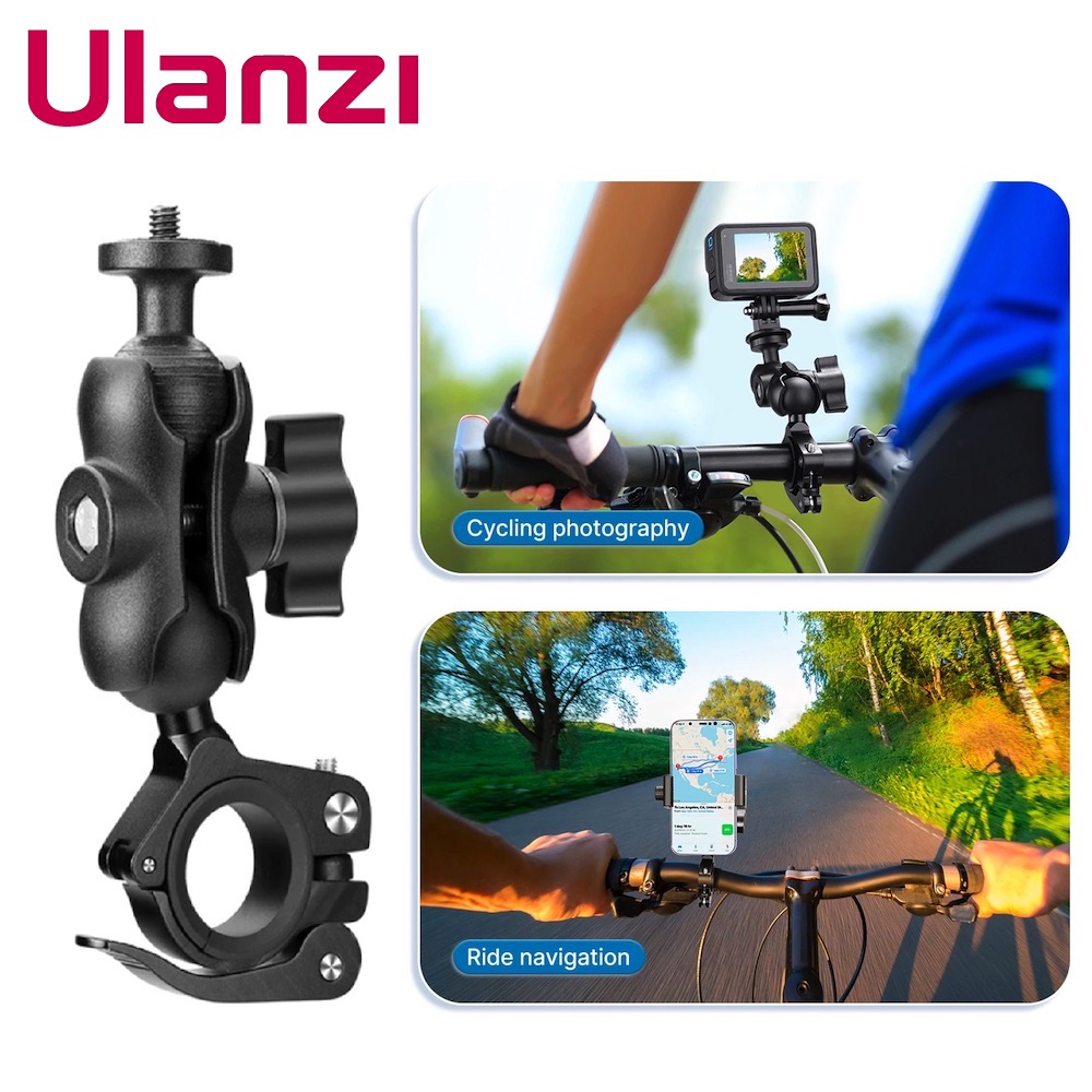 ULANZI MP-5 Pea Handlebar Mount Motorcycle Bicycle Bike Phone Holder ...