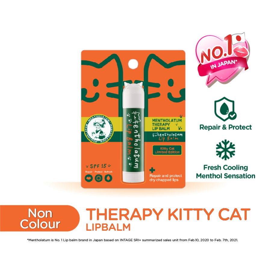 Mentholatum Lipcare Therapy Lipbalm - Kitty Cat (3.5g) 