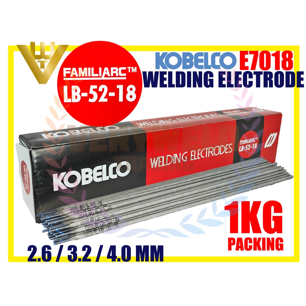 VERYWELD LB5218 Kobelco Ubat Welding Electrode Rod 7018 X 1kg (2.6/3.2