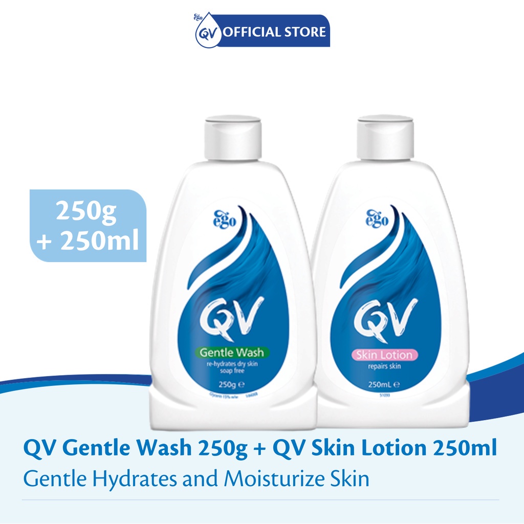 [Bundle Set] QV Gentle Wash 250g + QV Skin Lotion 250ml Cleanser