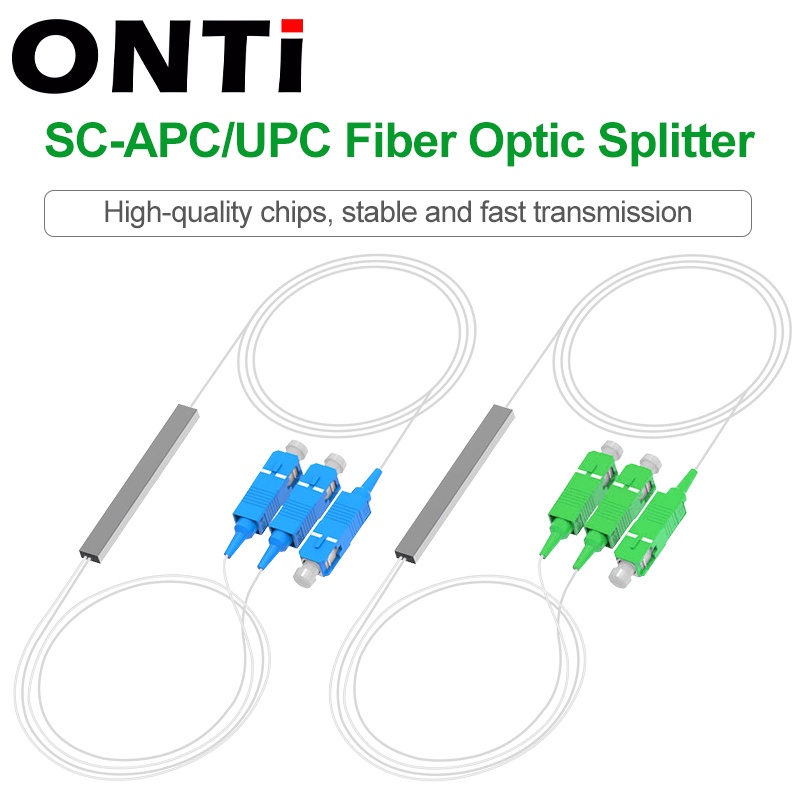 Sc sc apc fiber optic splitter 0.9mm 1x2, fiber optic splitter sc upc