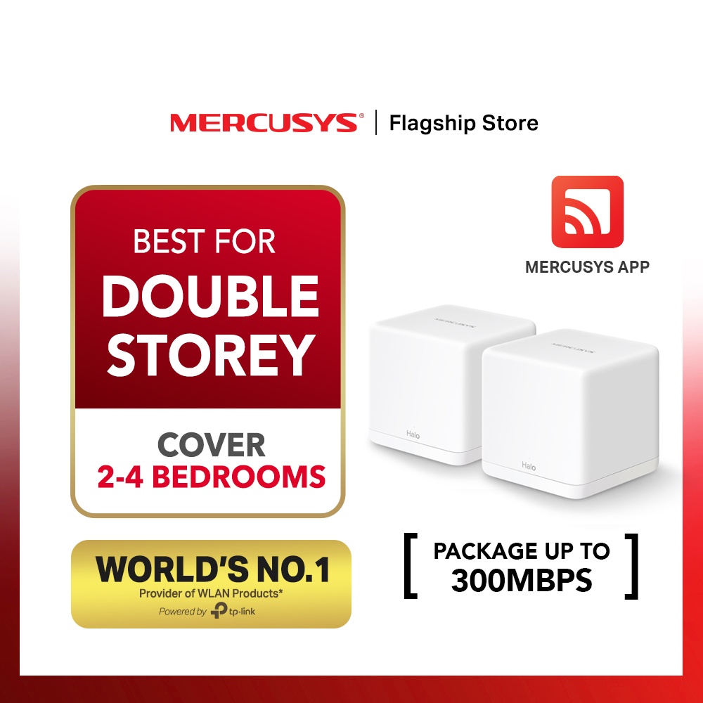 Mercusys AC1300 Gigabit Dual Band Mesh WiFi Router System Halo H30G ...