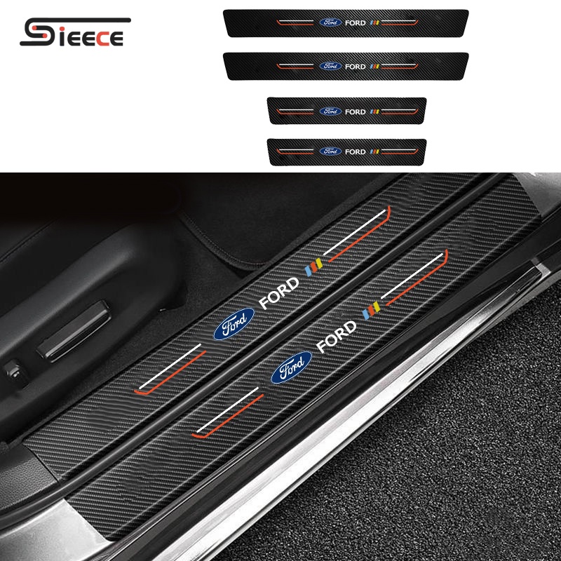 4Pcs Car Threshold Strip Door Plate Sill Scuff Cover Sticker For - Foto 7