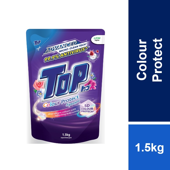 Top Liquid Detergent Colour Protect Purple Refill 1.5kg Shopee Malaysia