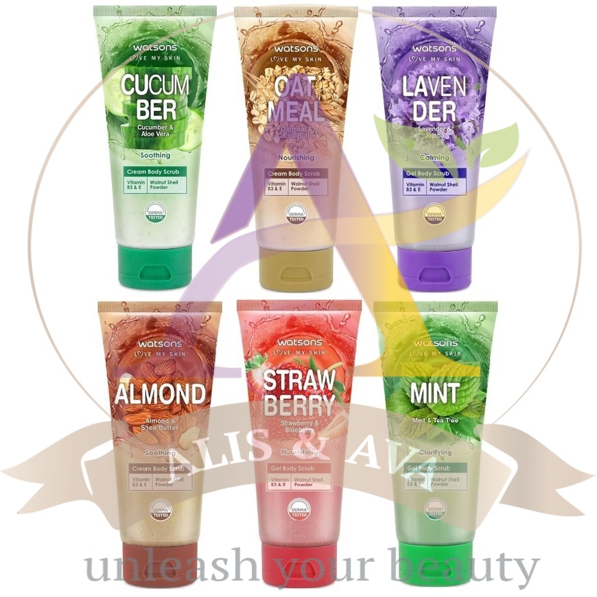 Watsons Watson Love My Skin Cream / Gel Body Scrub 200g Shopee Malaysia