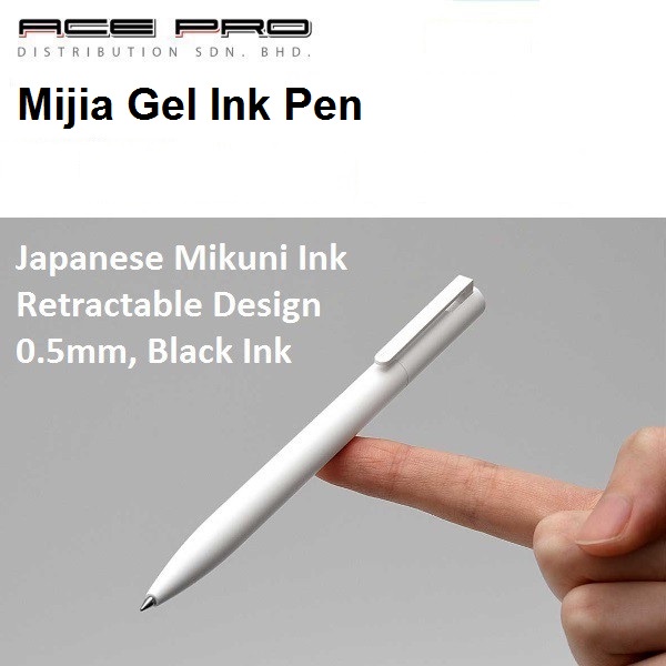 Xiaomi Mijia Mi Gel Ink Pen White MJZXB01WC 0.5mm Quick Dry Writing