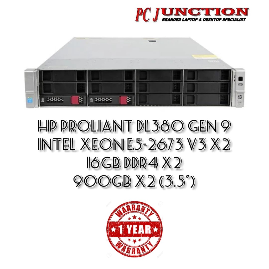 Hp Proliant Dl380 Gen 9 Intel Xeon E5 2673 V3 X2 16gb Ddr4 X2 900gb X2 Shopee Malaysia