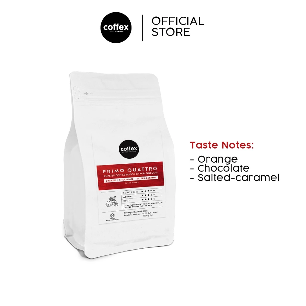Coffex Coffee Coffex Primo Quattro Blend – specialty coffee beans Malaysia