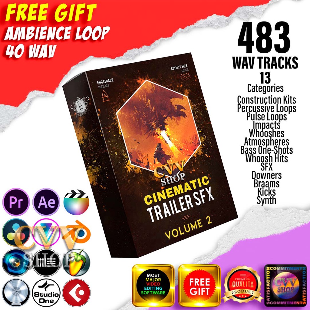 Sound Effects SFX Cinematic Trailer SFX V2 GH Video Audio Editing