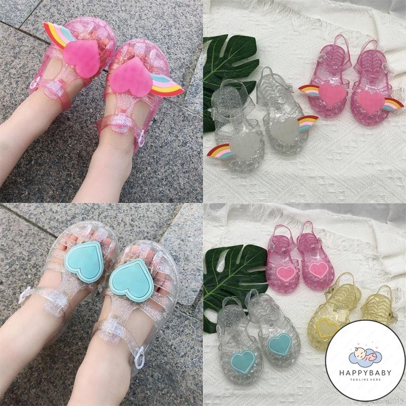 HB Kids girls sandals Baby Girl Rubber Shoes Girl's cartoon plastic