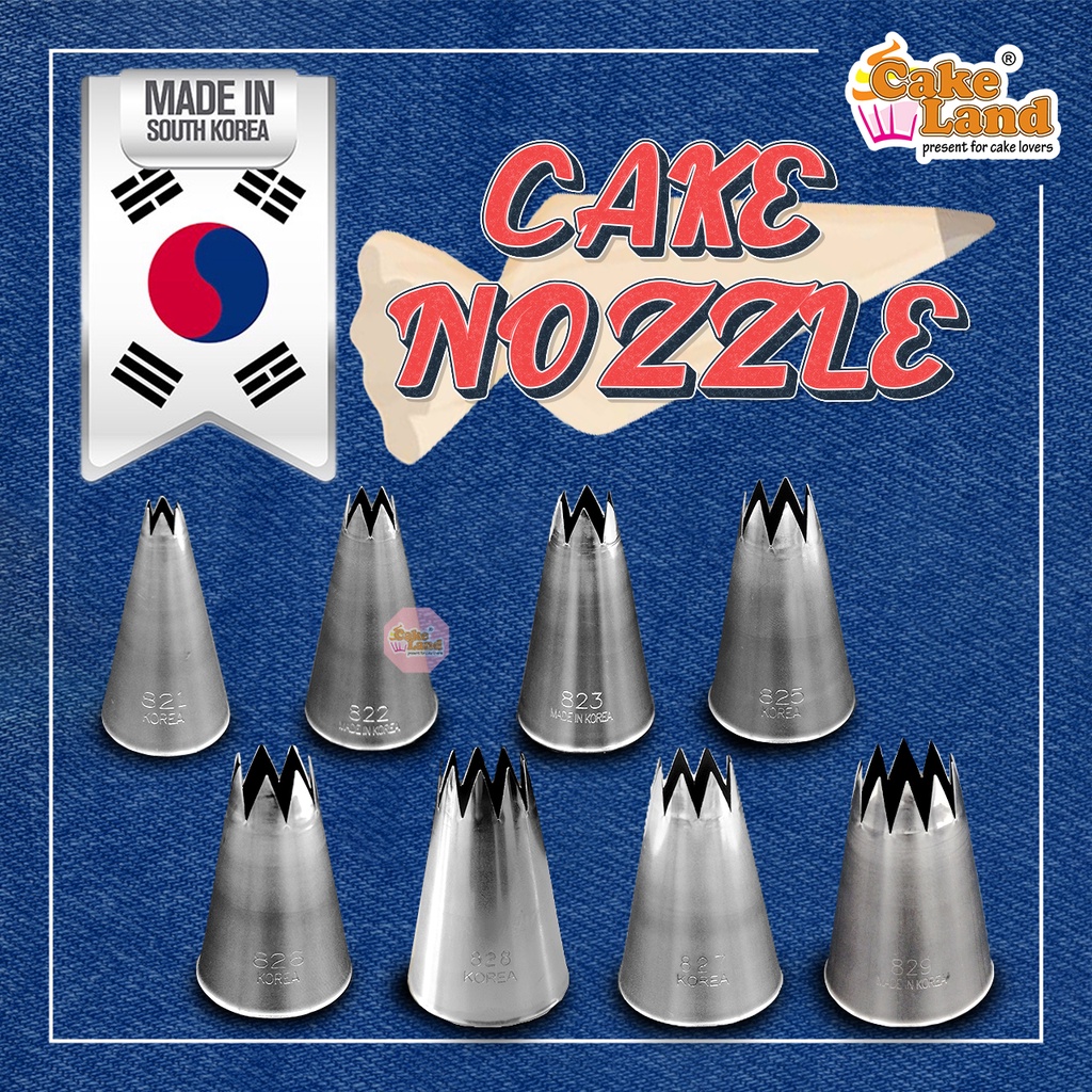 CAKE LAND Stainless Steel Cake Nozzle - 821/822/823/825/826/827/828/829 ...