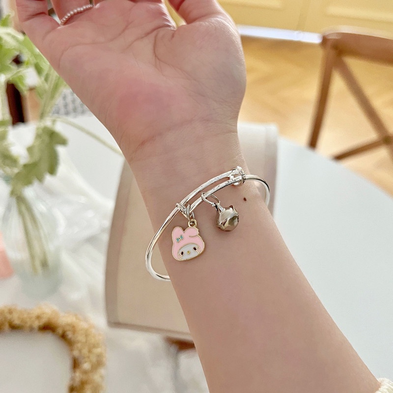 We Flower Kawaii Cartoon Cinnamoroll Melody Kuromi Charm Bangle