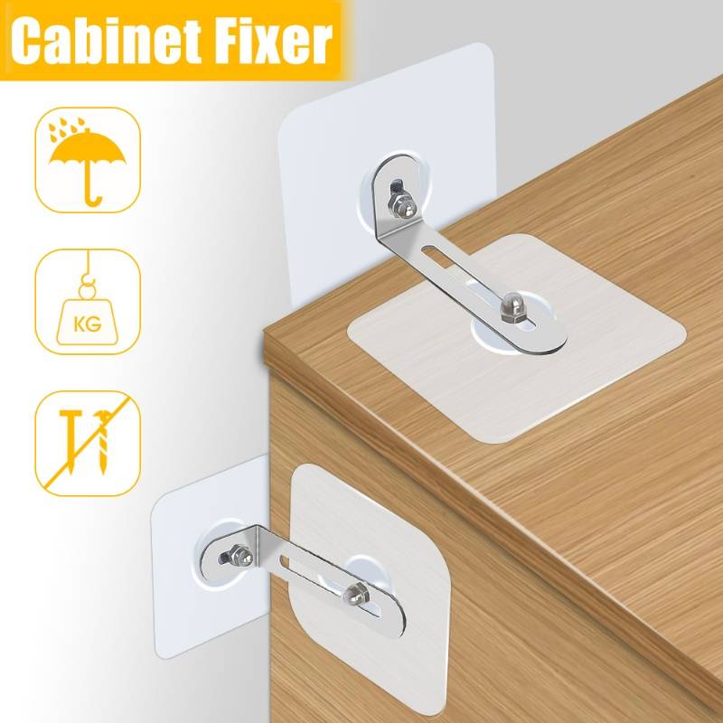 7cm Adhesive Furniture Wall Anchors No Drill Baby Proofing Secure