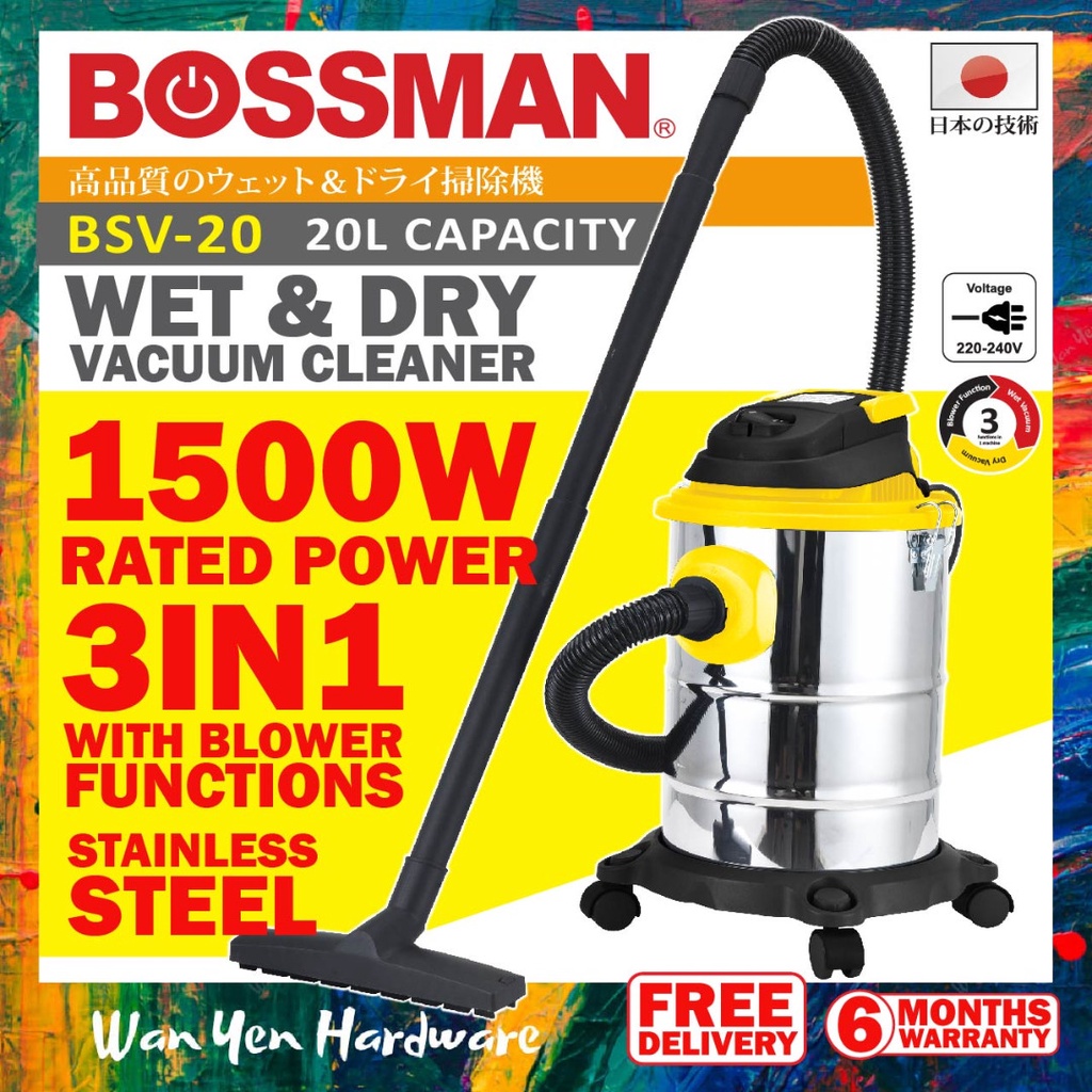 (3 in 1 PRO) 20L & 15L Wet & Dry Vacuum Cleaner + Blower Wet And Dry