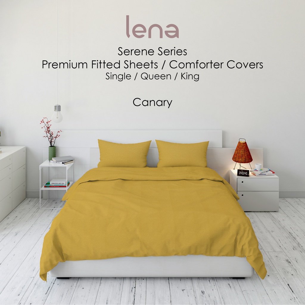 Lena Fitted Bed Sheets / Comforter Cover / Pillow Case Serene Series