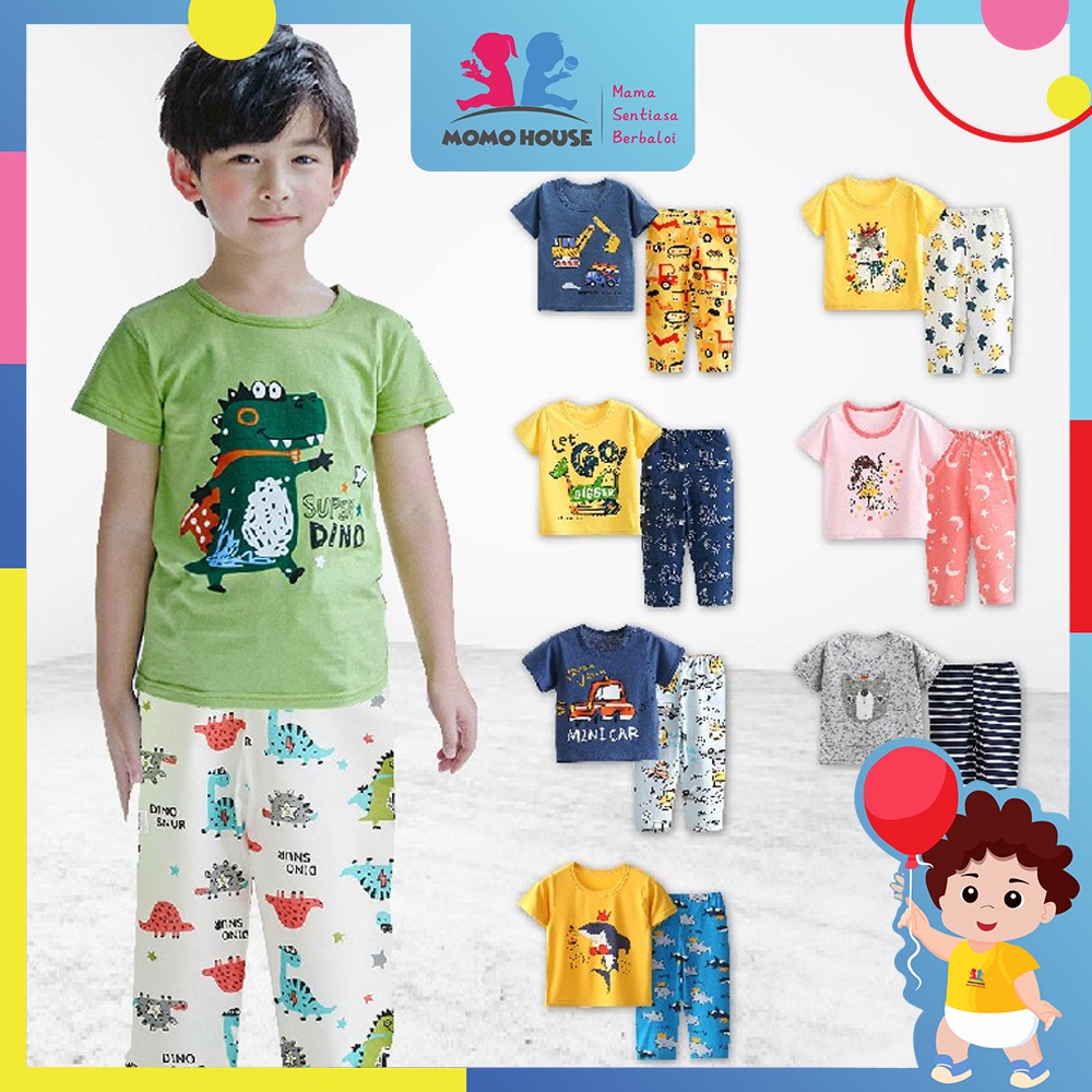 Newborn Pyjamas Baby Sleepsuit Short Sleeve Long Pant Set Kids Baju Set ...