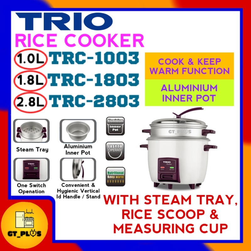 TRIO TRC-1003 1.0 LITRE TRC-1803 1.8 LITRE TRC-2803 2.8 LITRE ALUMINIUM ...