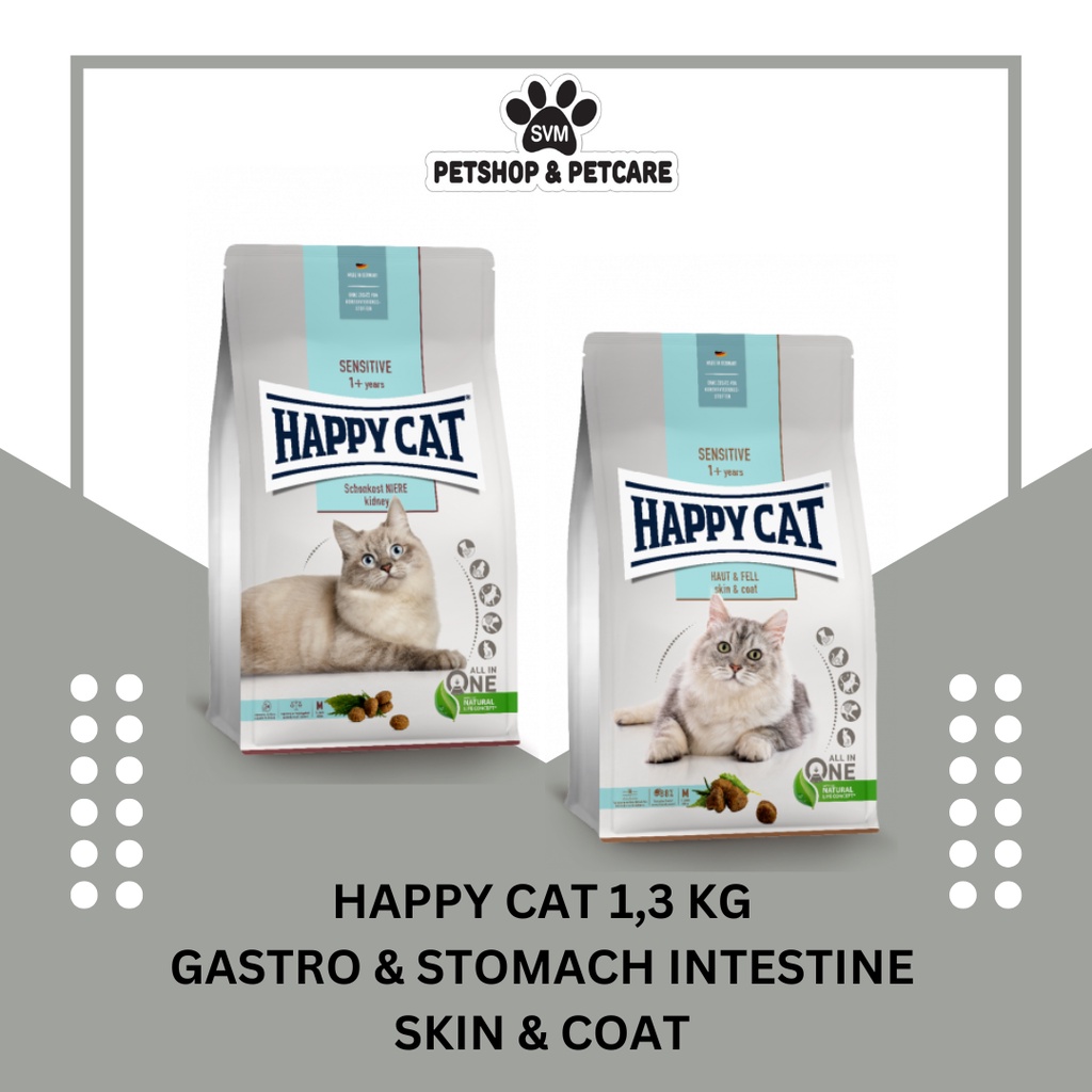Happy CAT SENSITIVE GASTRO STOMACH & INTESTINE/SKIN & COAT 1.3 KG FRESH PACK Shopee Malaysia