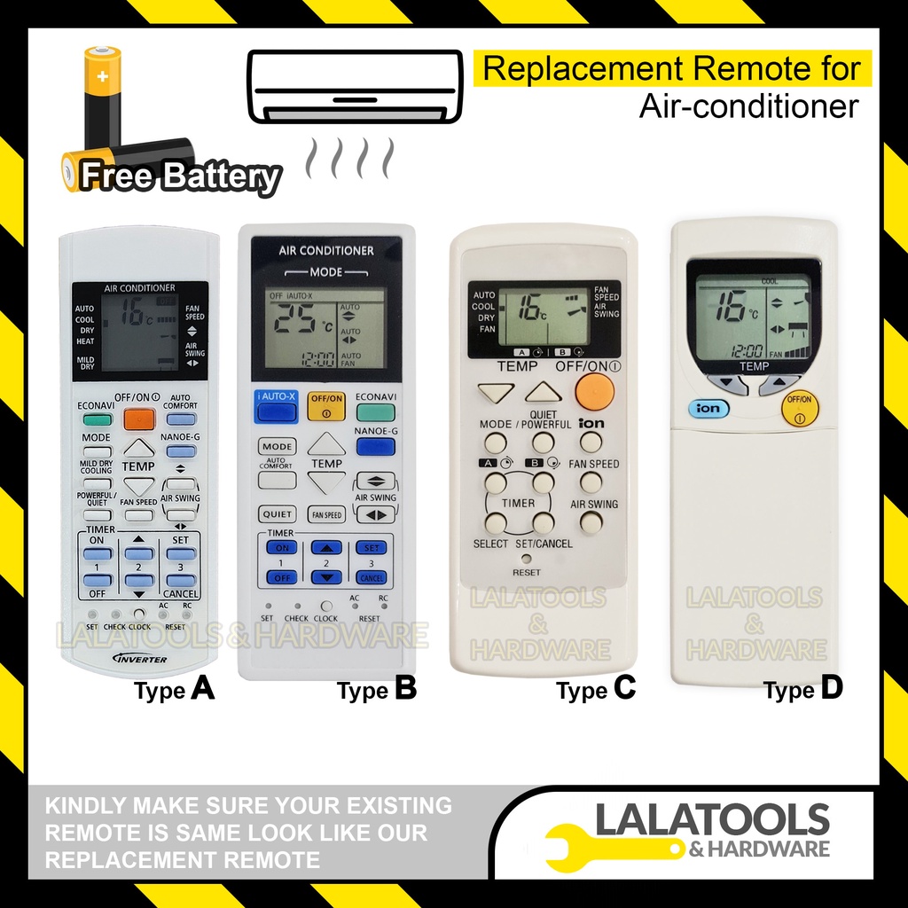 Replacement remote for PANASONIC Airconditioner Aircond Remote Control