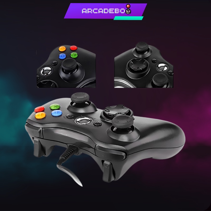 Xbox 360 Controller Wired Usb Joystick Support Pc Arcade Laptop Shopee Malaysia