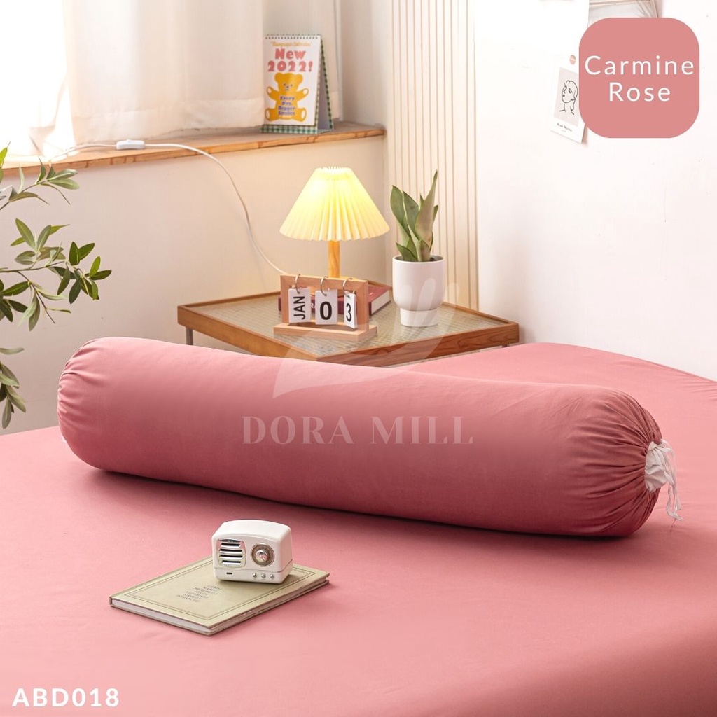 DORAMILL 12 Plain Colour Premium Cotton Bolster Case (106cmx35cm
